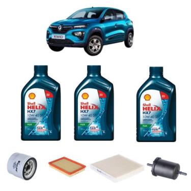 Imagem de Kit revisao troca de oleo renault kwid 1.0 12v  - SHELL