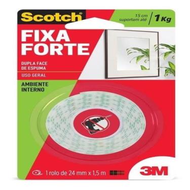 Imagem de Fita Dupla Face Fixa Forte De Espuma 24mm X 1,5m Scotch