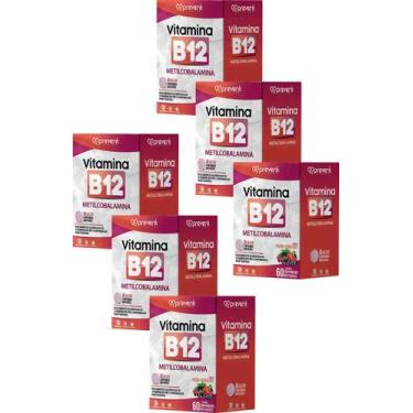 Imagem de Metilcobalamina vitamina B12  sabor Frutas Vermelhas - 6 caixas preven