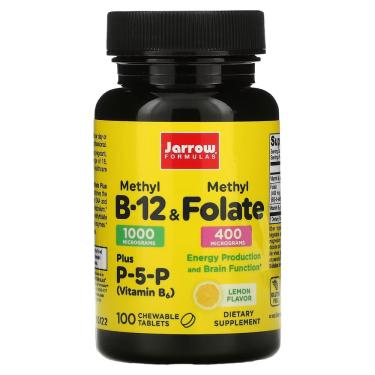 Imagem de Vitamina B12 1000mcg Metilfolato 400mcg 100 Capsulas Vegetais Jarrow Formulas - Vitamin Methil Folate B-12, 1000 mcg, 400 mcg, vegano, Importado origi