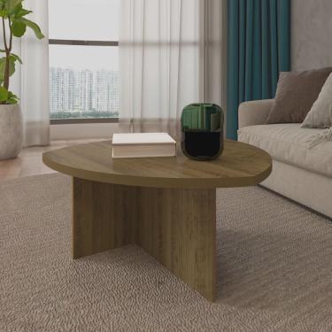 Imagem de Mesa de Centro Oval 76cm mdf/mdp Delta