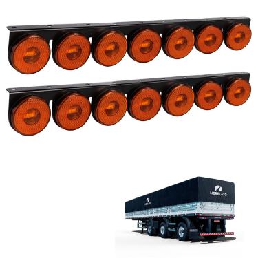 Imagem de 2 Lanternas 7 Marias Librelato LED Âmbar 85mm Saída Fios