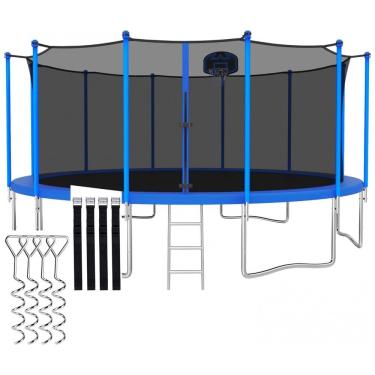 Imagem de Cama Elastica Capacidade até 680 kg com Cesta de Basquete, CITYLE, Azul