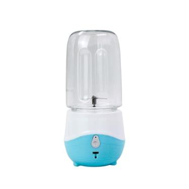 Imagem de Liquidificador Portátil USB, 300ml, Mini Mixer para Shake e Suco, Azul e Branco