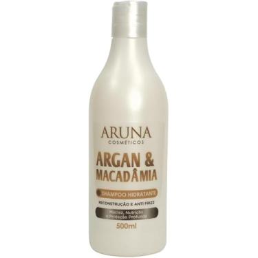Imagem de Shampoo Hidratante Argan e Macadâmia 500ml Aruna Cosméticos – Reconstrução, Hidratação e Anti-frizz
