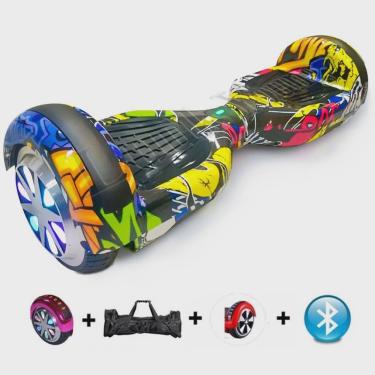 Imagem de Hoverboard Skate Eletrico Para Infantil 6.5 Polegadas Hip pop Bluetooth Led lateral e frontal e roda Bateria Luuk Young