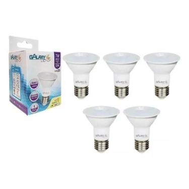 Imagem de Kit  9 Lâmpadas Par20 E27 Led 7w Amarela 2700k Bivolt Galaxy, 9 Lampad