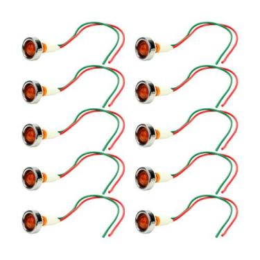 Imagem de 10x Lâmpada Sinaleiro Olho de Boi Xd10-7 / 12v - Amarelo - CHIPSCE