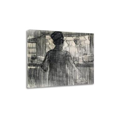 Imagem de Ossawa Tannerr pinturas famosas "A.R.C. Canteen, Primeira Guerra Mundial" Impressão de arte em tela reproduções de pintura a óleo arte de parede abstrata em tela para sala de estar 70 x 88 cm