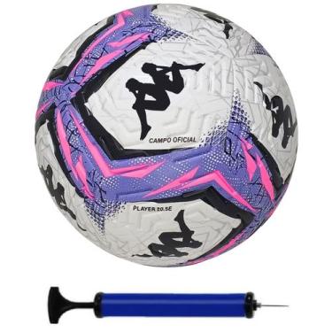 Imagem de Bola de futebol campo kappa player + bomba de ar, Roxo