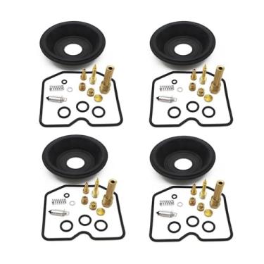 Imagem de Kit de reparo de carburador Suzuki Bandit 600 GSF600S GSF600 1996-1999 GSF 600, peças de junta de agulha flutuante de diafragma a vácuo (4 peças)