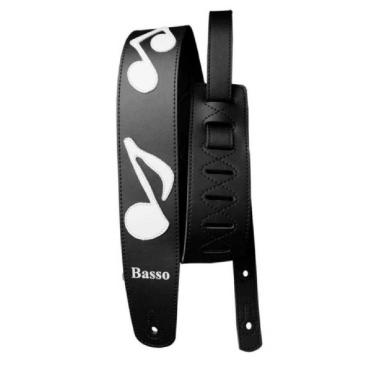 Imagem de Correia Basso Nm Preto C/nota Musical Branco [F108]