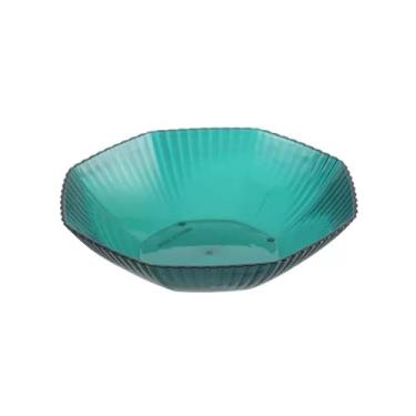 Imagem de cesta de frutas Prato de frutas tigela de frutas placa decorativa translúcida placa de lanche em casa prato de doces prato de frutas decoração de cozinha(Green)