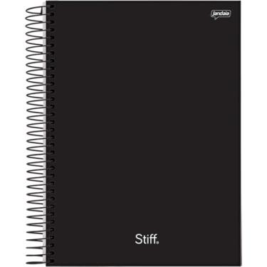 Imagem de Jandaia - Caderno Espiral Univ CD 10 matérias 160Fls Stiff Slim Preto