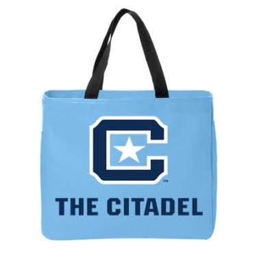 Imagem de Sport Your Gear Sacola essencial reutilizável oficialmente licenciada pela NCAA, 30,5 cm x 30,5 cm x 16,5 cm 600D poliéster Convas, The Citadel Lb, One Size