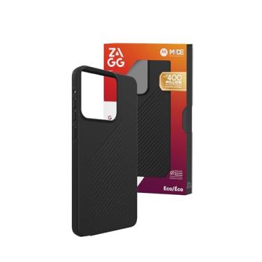 Imagem de ZAGG Capa Luxe Motorola Moto g Stylus 2025 - Proteção contra quedas de 3 metros, ecológica, compatível com carregamento sem fio, design fino e leve, padrão ondulado para aderência segura, preta