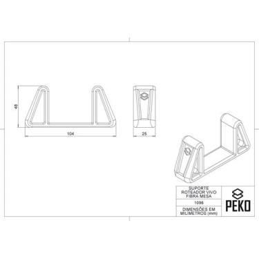 Imagem de Suporte De Mesa Compatível Com Roteador Modem Vivo Fibra - PEKO, 3D-38