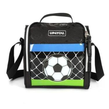 Imagem de Lancheira Escolar Luxcel Up4You Futebol Preto-Masculino