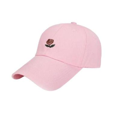 Imagem de Boné de Beisebol Unissex com Bordado de Rosa - Estilo Hip Hop, 56-60 c