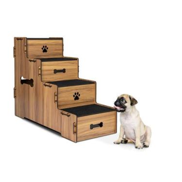 Imagem de Escada Pet Para cães e gatos subir em sofa e cama com 70 Cm Altura - J