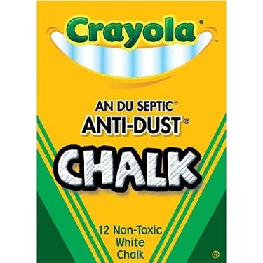 Imagem de Crayola Nontoxic Anti-Dust Chalk, White, 12 Sticks/Box (50-1402) (3 Pack)