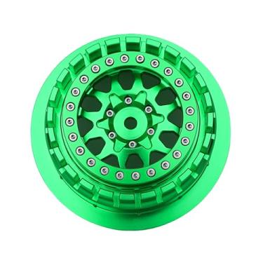 Imagem de BeaxTurbo Racing Upgrade Parts RC CNC Aluminum Beadlock Wheel V2 Proline Hyrax Tire for Traxxas UDR 1/7 Green 1PCS (Green/Green)