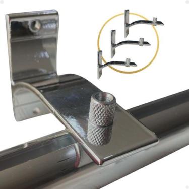 Imagem de Kit 3 Suportes Inove 100% Aluminio Trilho Suíço Ou Varão Wave - Varias