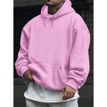 Imagem de Moletom Basico Liso Casual Masculino Blusa De Inverno Promo - Qualidad