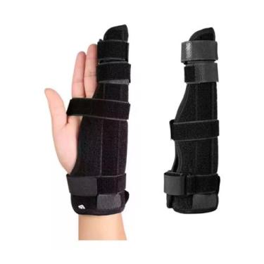 Imagem de Tala Dedos Da Mão Anelar E Mindinho Fratura Lesão Metacarpo Ortese Aju