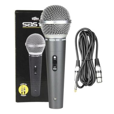 Imagem de Microfone De Fio Sas58 Com Cachimbo Igreja Show Palestra