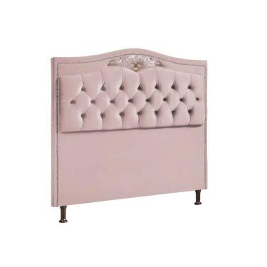 Imagem de Cabeceira Holanda Plus Cama Box Casal 140cm Estofada Luxor Rose Star Confort Rose