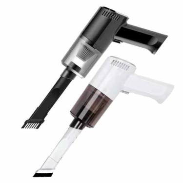 Imagem de Aspirador Portátil Automotivo Potente Recarregável Premium, portátil de alta potência sem fio, aspirador de pó para carro Aspirador de pó seco úmido Vassoura para carro e kit de acessórios.