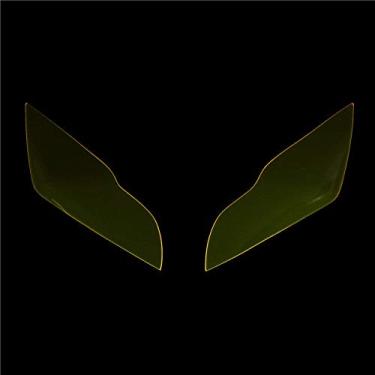 Imagem de Acc-Creativity Lente de tela de proteção da tampa do farol frontal de acrílico para motocicleta compatível com Kawasaki Ninja ZX-10R ZX10R 2011-2015 (amarelo fluorescente)