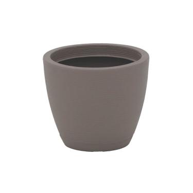 Imagem de Vaso Com Prato Tramontina Asteca 32 Cm Em Polietileno Concreto Tramontina