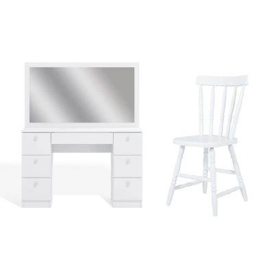 Imagem de Penteadeira Ditália 7 Gavetas Com Cadeira Pe-80 Branco