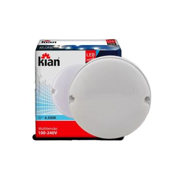 Imagem de Kit 8 Luminárias Tartaruga 15w Redonda Branco Fria Bivolt