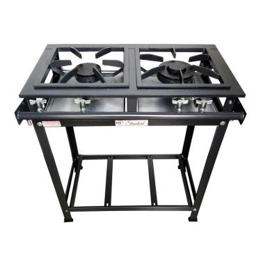 Imagem de Fogão Baixa Pressão 30x30 2 Bocas 1 Dupla P-5 Standard - Mr Fogões