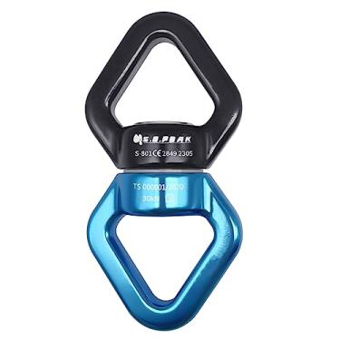 Imagem de S.E.PEAK Giratório De 30 Kn, Gancho Seguro Com Certificação Ce, Dispositivo Rotativo 360°, Acessório Silencioso Para Balanço Em Árvore, Dança Aérea, Giratório, Escalada, Rede, Mosquetão