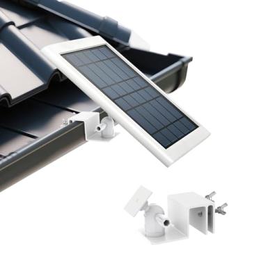 Imagem de Suporte de calha ajustável para painel solar de anel, suporte de montagem de liga de alumínio com rotação de 360°, suporte de calha de anel para Arlo, Eufy, Wyze, Reolink para obter máxima exposição à