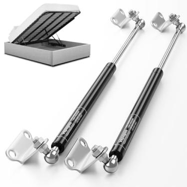 Imagem de Vepagoo Amortecedores a gás 50 cm 36 kg/356N com suportes de montagem, suporte de elevação de porta de armazenamento de cama para trailer, molas resistentes para tampa (serve para tampa de 29 kg a