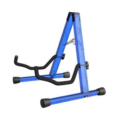 Imagem de MUSO Suporte Para Guitarra, Acústico, Elétrico Clássico De Madeira, Dobrável Baixo, Acessórios Guitarra Também Servem Violino, Ukulele (Bolha Azul)