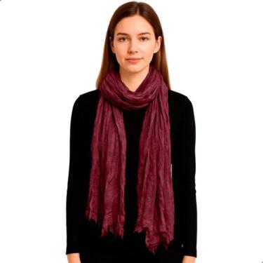 Imagem de Cachecol Pashmina Feminino Xale Tipo Manta Toque Macio 180x80cm - Daru