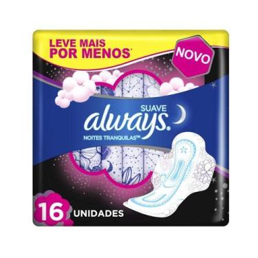Imagem de Absorvente Always Noites Tranquilas com Abas Cobertura Suave 16 unidad