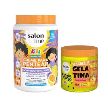 Imagem de Kit Creme para Pentear + Gelatina Salon Line Maracujá