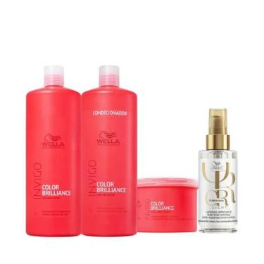 Imagem de Wella Brilliance Sh 1000ml + Cond 1000ml + Masc 500ml + Oleo Light 100