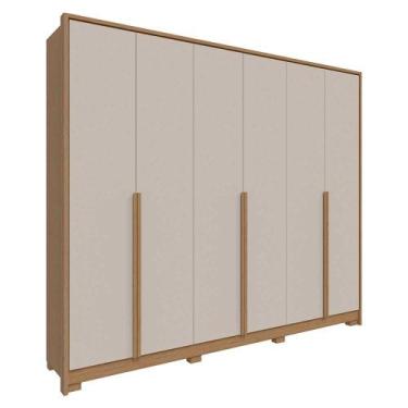 Imagem de Guarda Roupa New Guarapari com 6 Portas e 6 Gavetas Móveis Rimo Carval