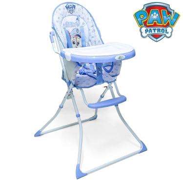 Imagem de Cadeirão de Alimentação Cadeira Refeição Alta Patrulha Canina Chase até 15kg Compacto Seguro e Aprovado INMETRO