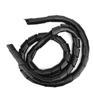 Imagem de 2 Protetor DE FIO DE Pacote Spiral PP FIO ACENDERCORIO DO CABO BLACK 12mm (Diâmetro preto 25mm)