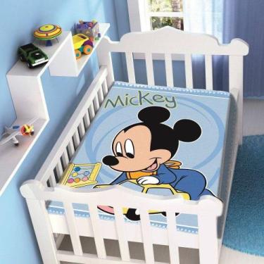 Imagem de Cobertor -Antialérgico Raschel Disney Mickey carrinho Azul - Jolitex
