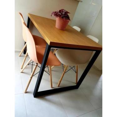 Imagem de Kit pernas de mesa metal industrial ferro para madeira - metal madeira
